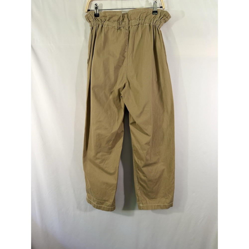 Urban Outfitters Terra High Waist Paperbag Pants Bungee Button Fly Khaki Women S - Picture 4 of 8